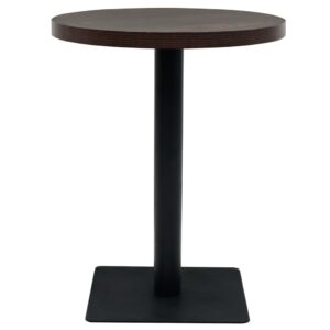 vidaXL Bistro Table Kitchen Bar Table Dining Room Table MDF and Steel Round