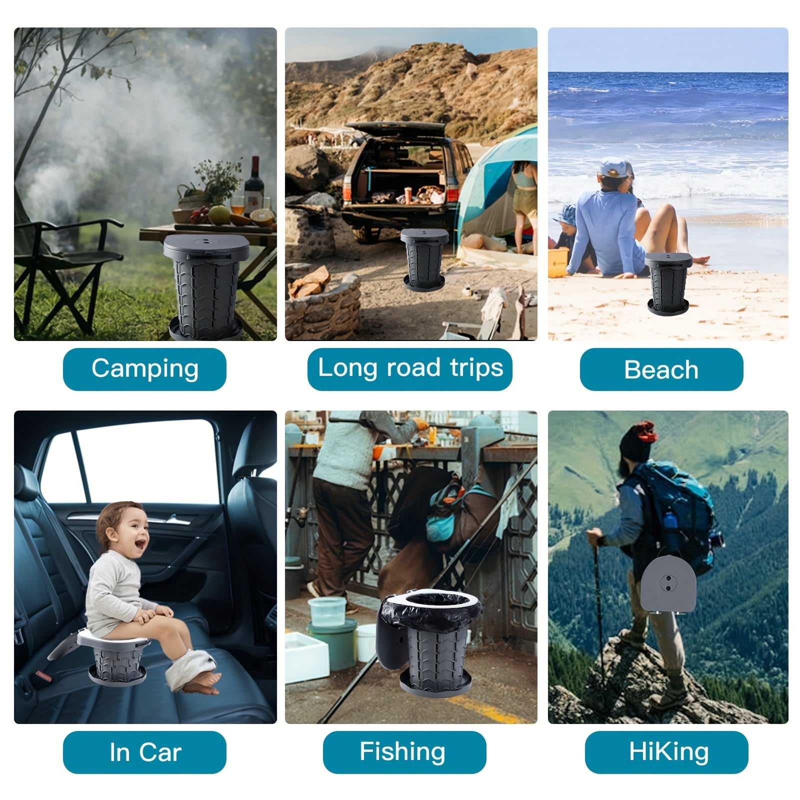 Camping Toilet Portable Adjustable Potty - Image 4