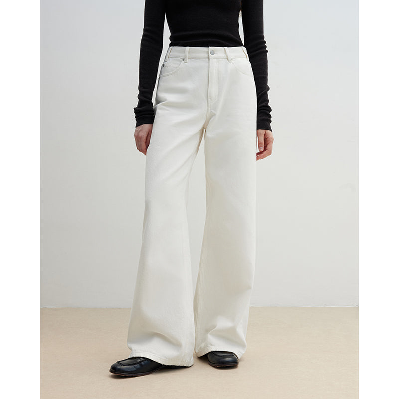 "Mint Flavor" High Waist Wide Leg Loose Washed Jeans Women - Image 7