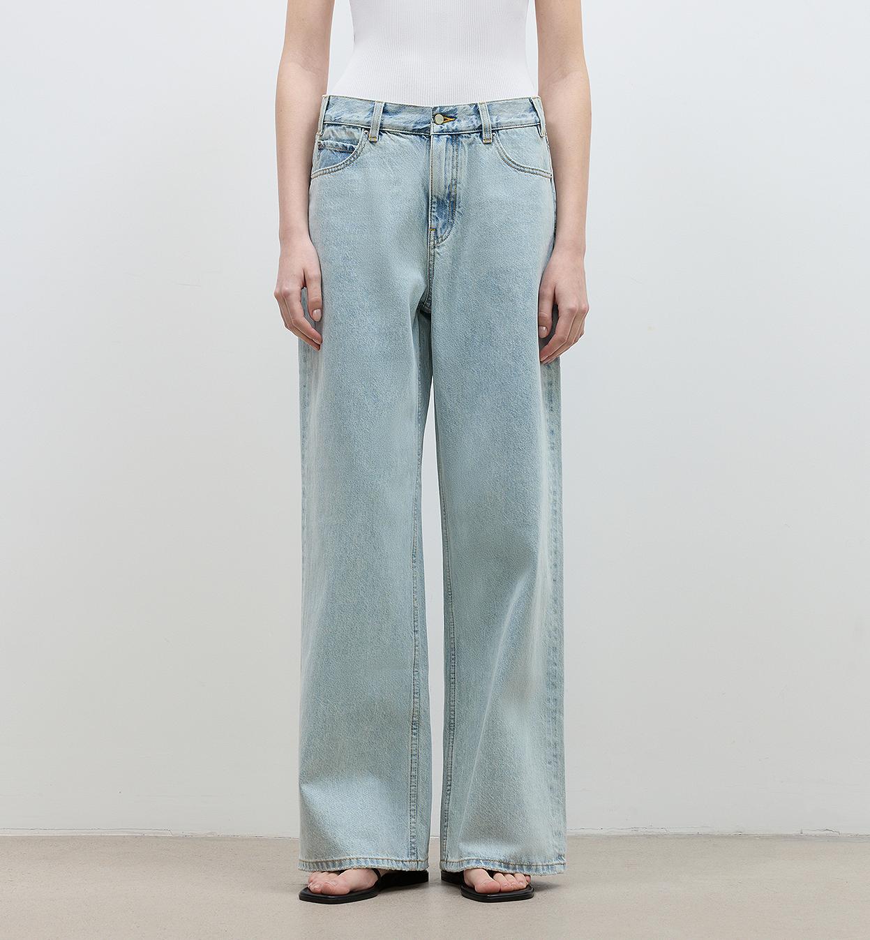 "Mint Flavor" High Waist Wide Leg Loose Washed Jeans Women - Image 6