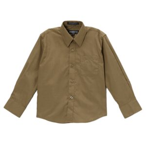 Ferrecci Boys Cotton Blend Olive Dress Shirt